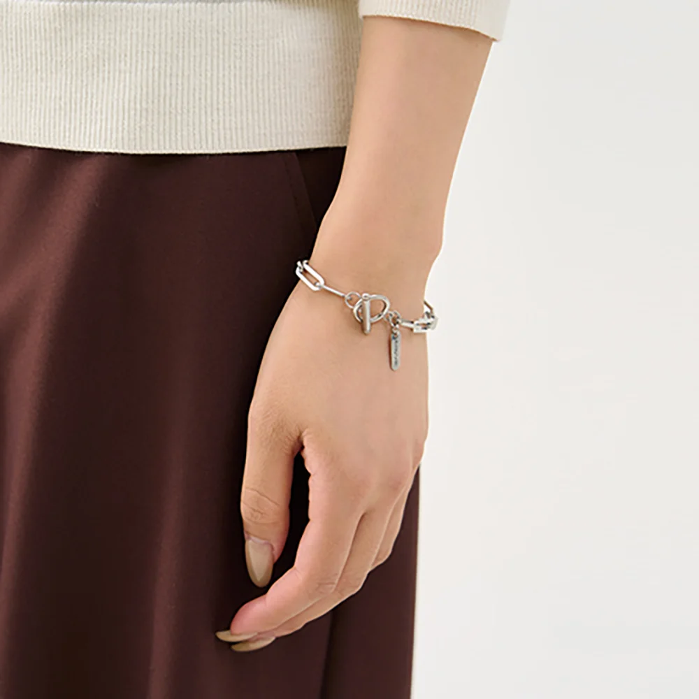 Unisex surgical steel round square chain bracelet