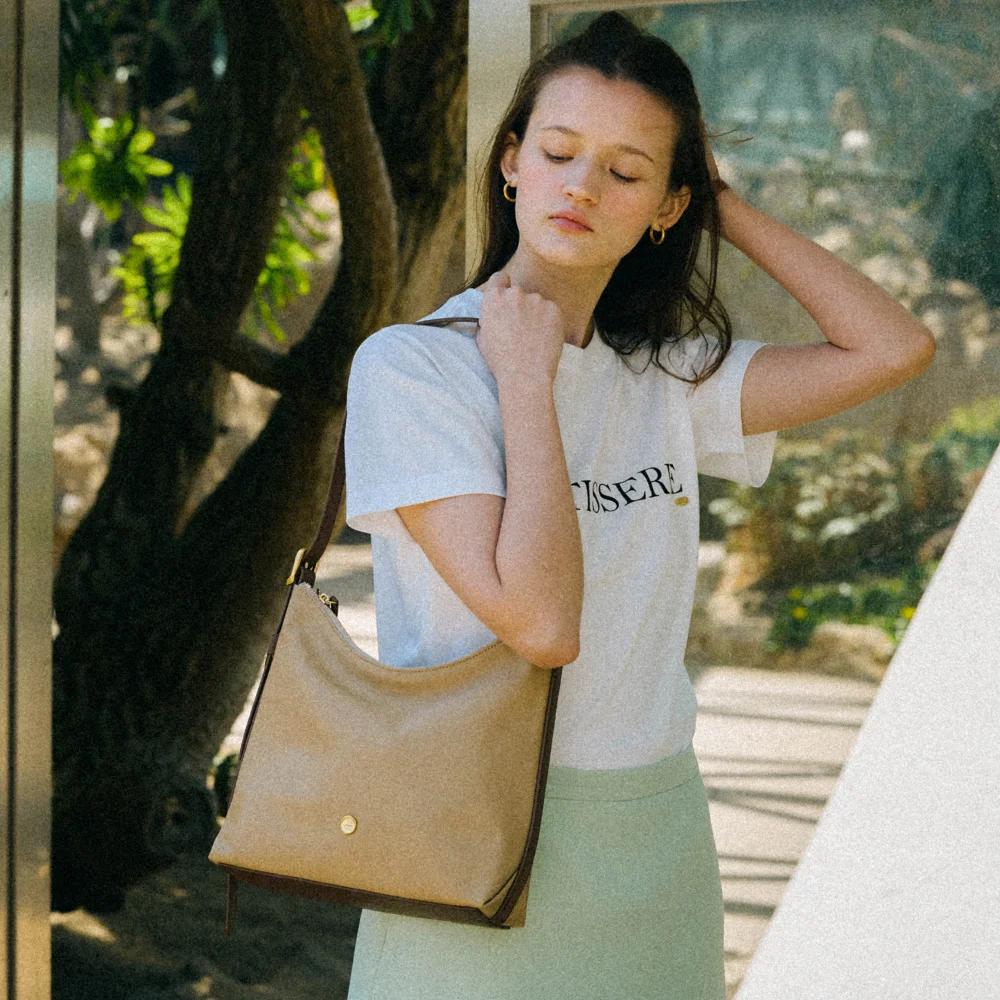 Sac Leonie Nylon Capuccino