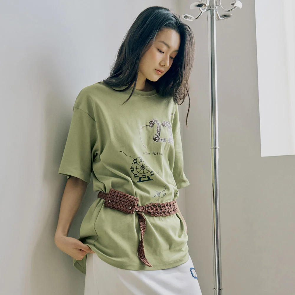 NOSTALGIA OVERSIZED T-SHIRT : OLIVE