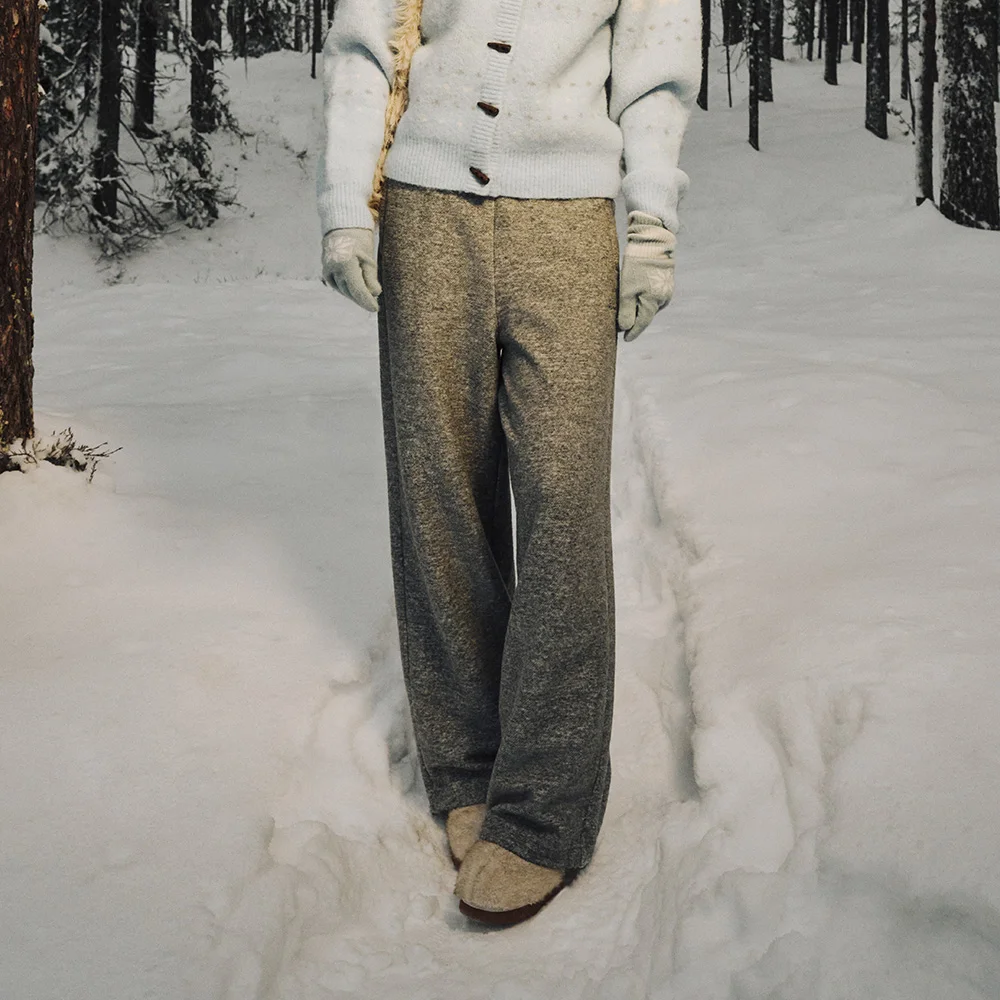 TOASTY WOOL PANTS (MELANGE GRAY)
