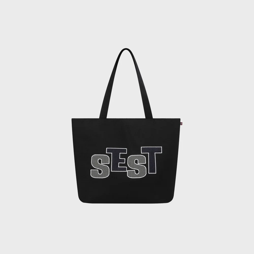Patch Shopper Bag Black