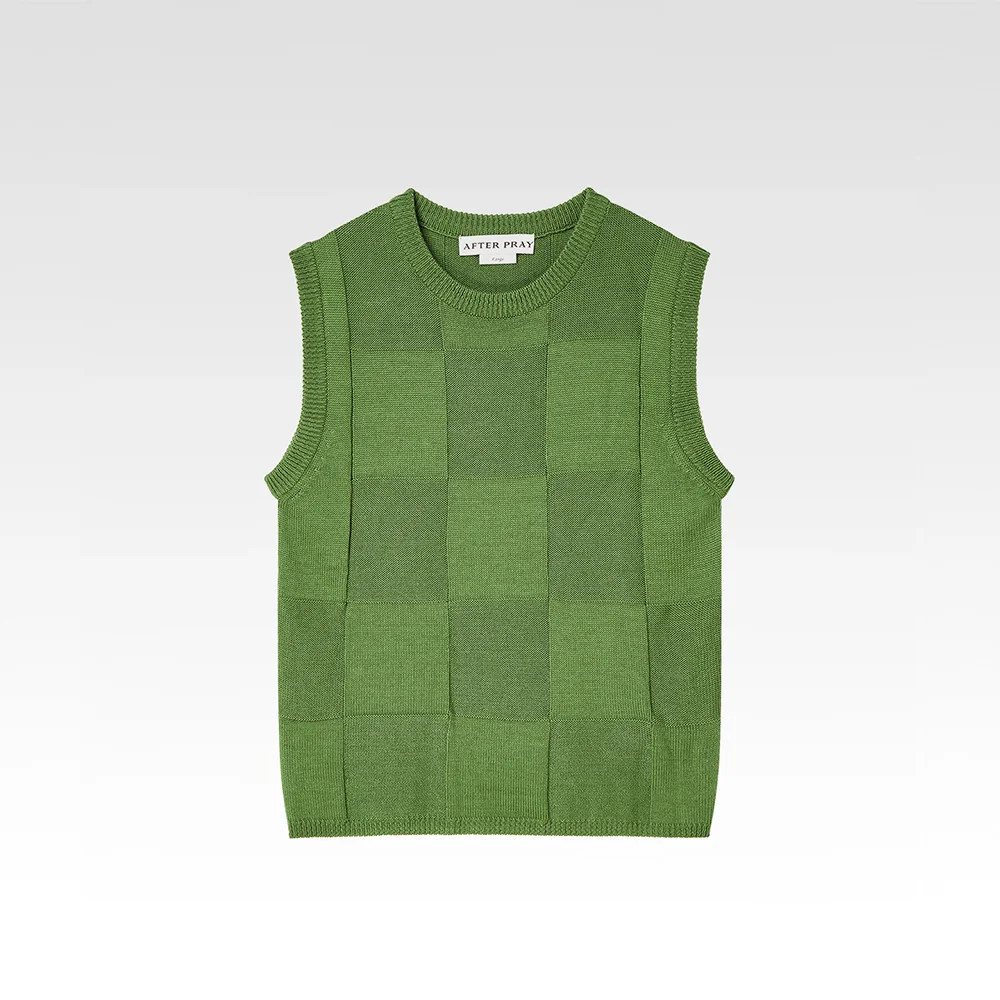 Damier 針織衫 無袖 綠色