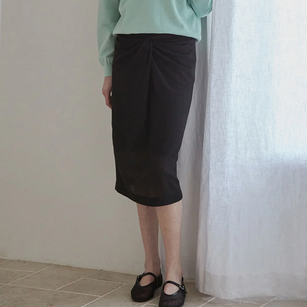 Twist point skirt - Black