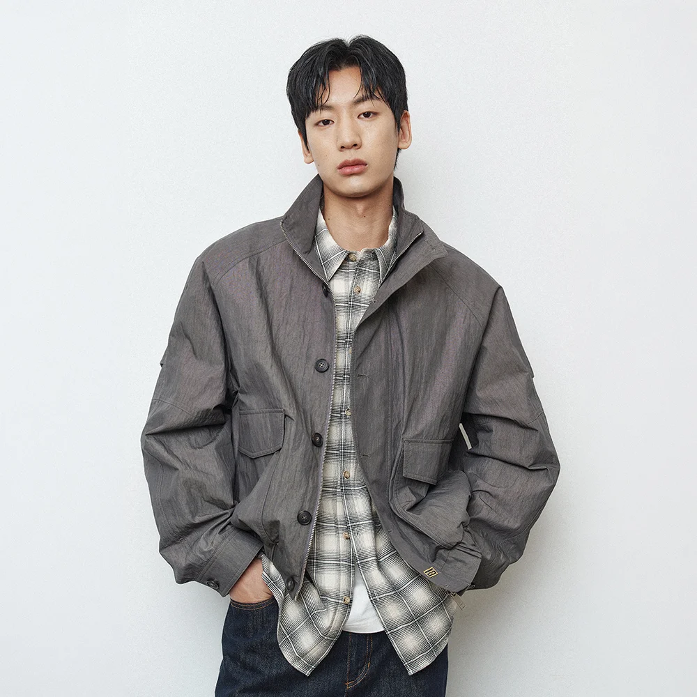 Oversize Raglan High Neck Jumper_Grey
