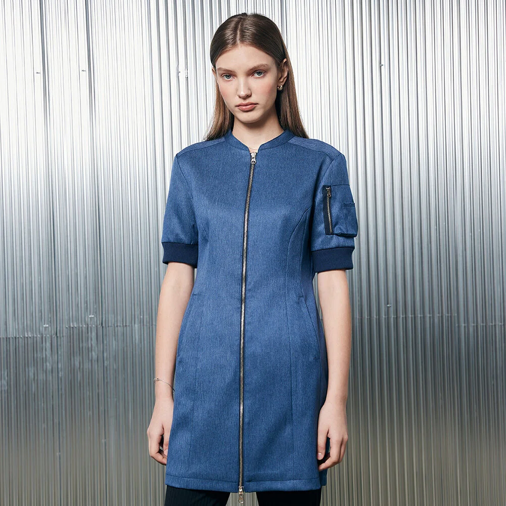 L2 ZIP UP DRESS(BLUE)