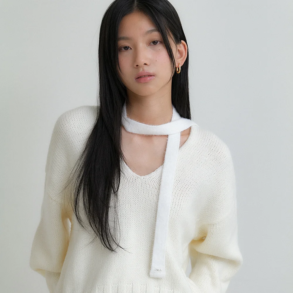 angora flat scarf (3color) SC005