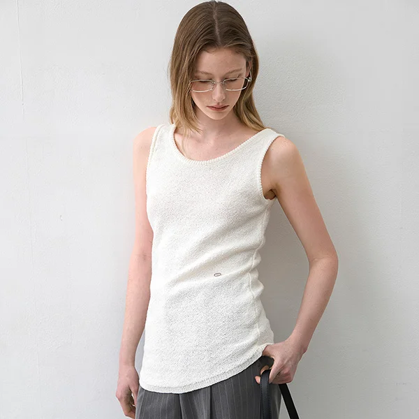 ESSENTIAL COLINE TIGHT SLEEVELESS KNIT(T-7070)_2Colors