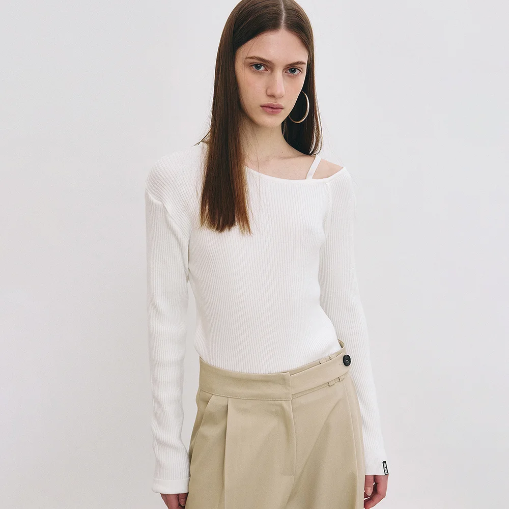 SHOULDER STRAP NICOLE LABEL KNIT_IVORY
