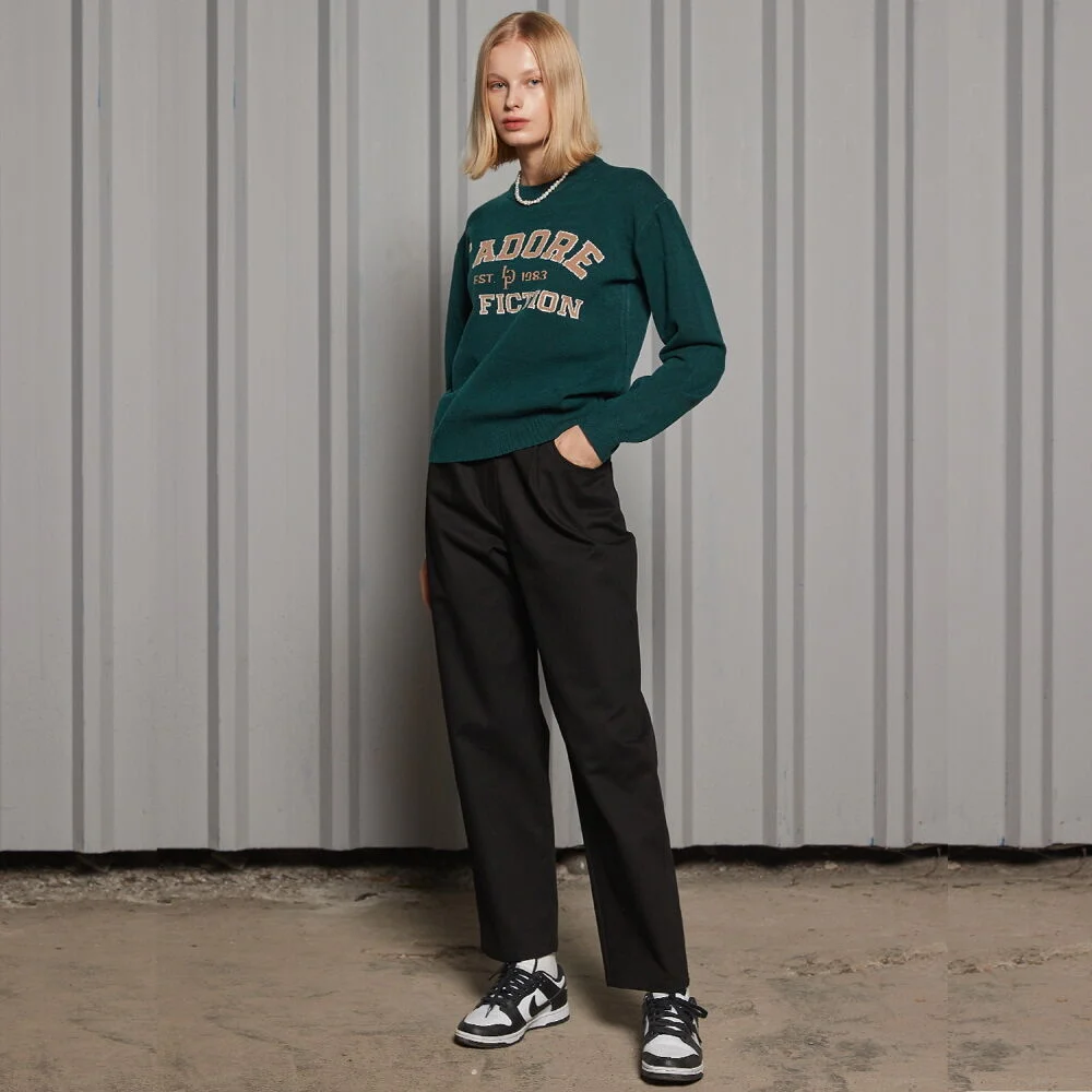 LR TUCK PANTS(BLACK)