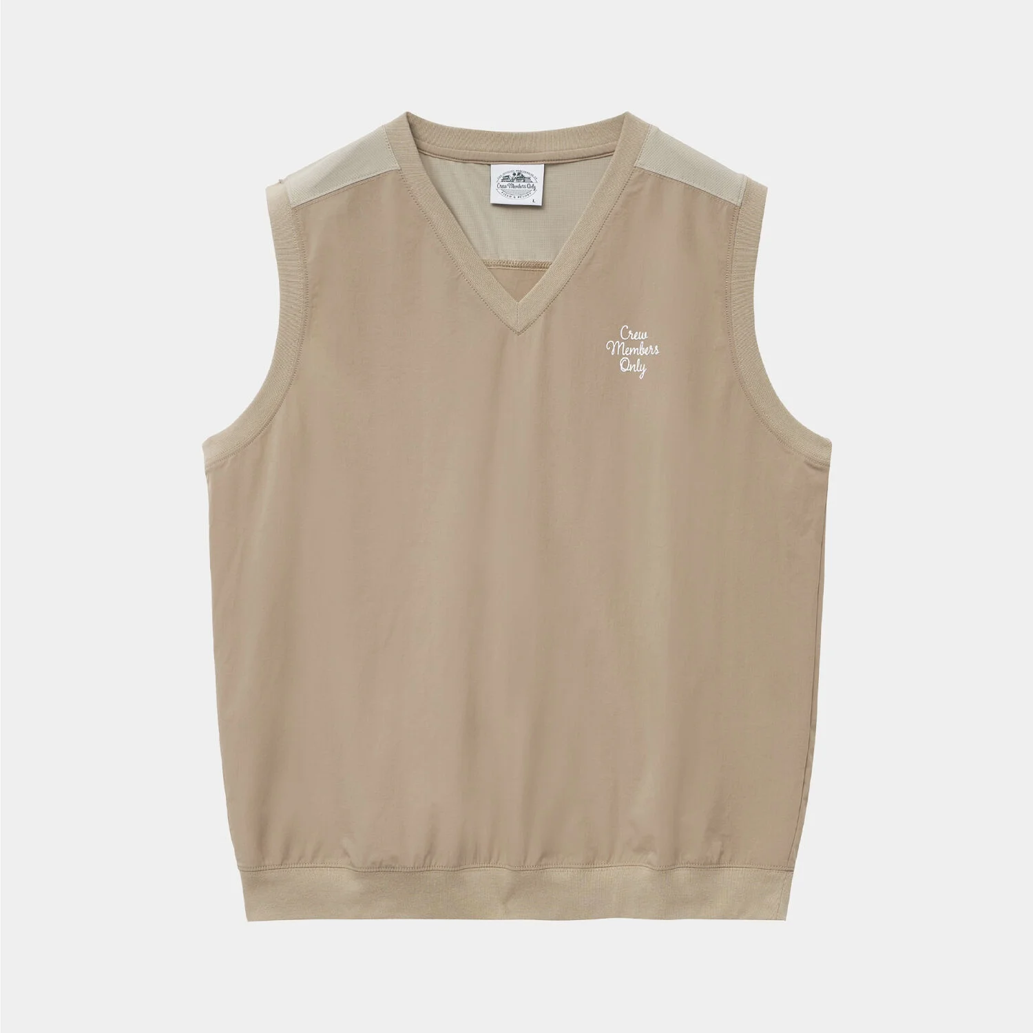MESH MIX NYLON VEST BEIGE
