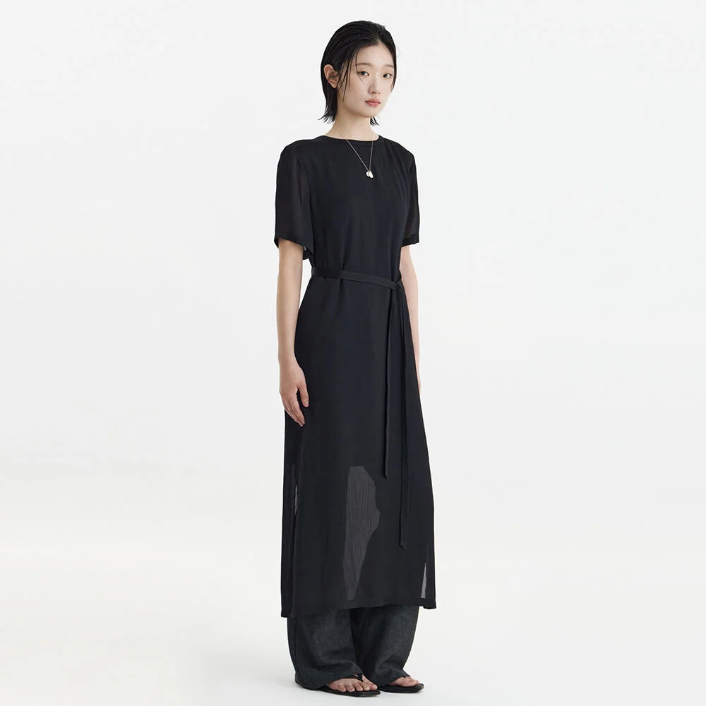 Half Sleeve Dress - Black