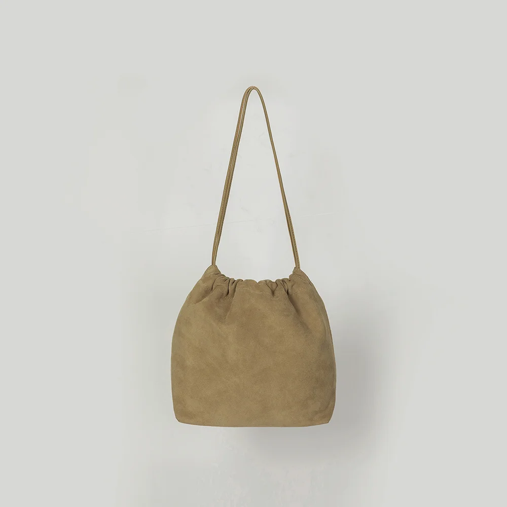 JOY SUEDE COW LEATHER BAG_BEIGE