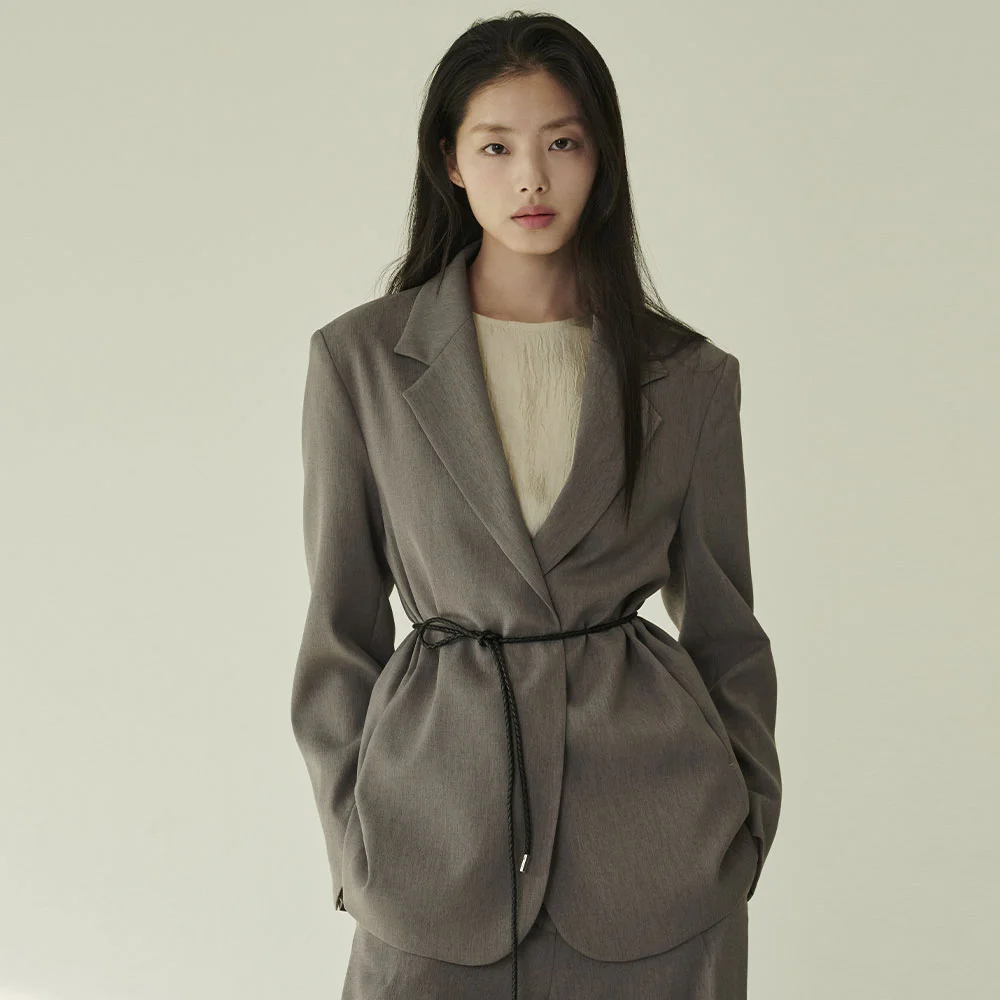 修身剪裁 寬鬆版型 外套 -深灰色/ Tailored Over Fit Jacket - D.Gray