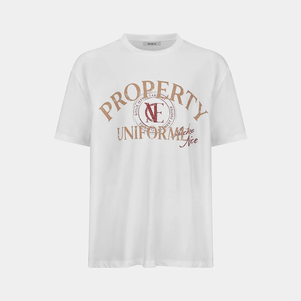 W PROPERTY EMBLEM T-SHIRT - OFF WHITE