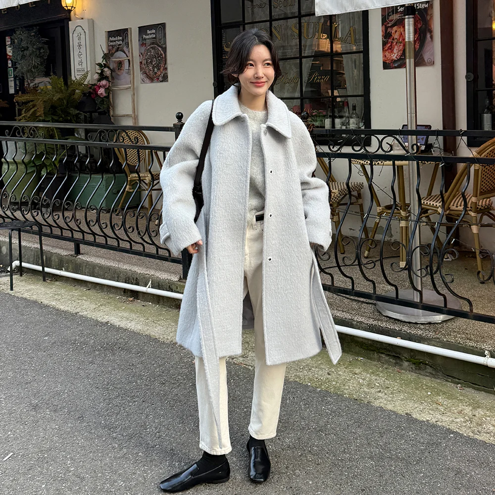 New raglan half coat - Sky