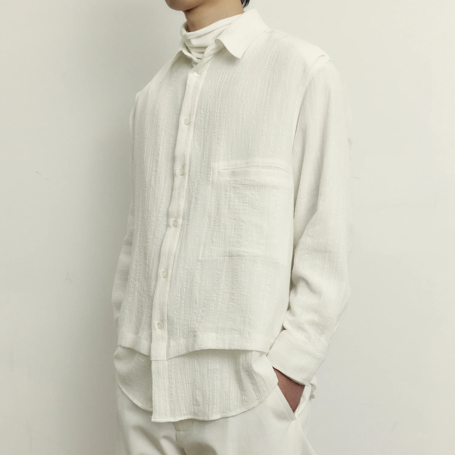 Layered Shirt - White