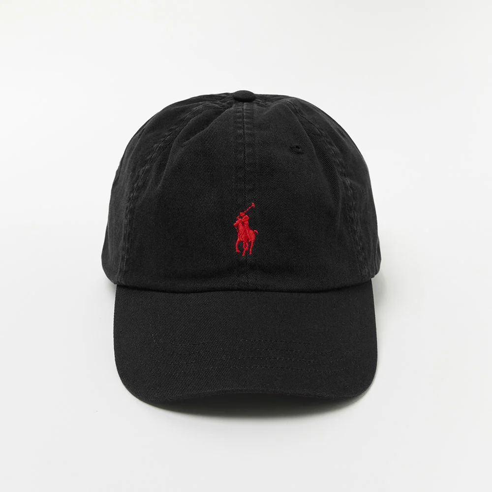 純棉 休閒卡其 棒球 帽 (BLACK)