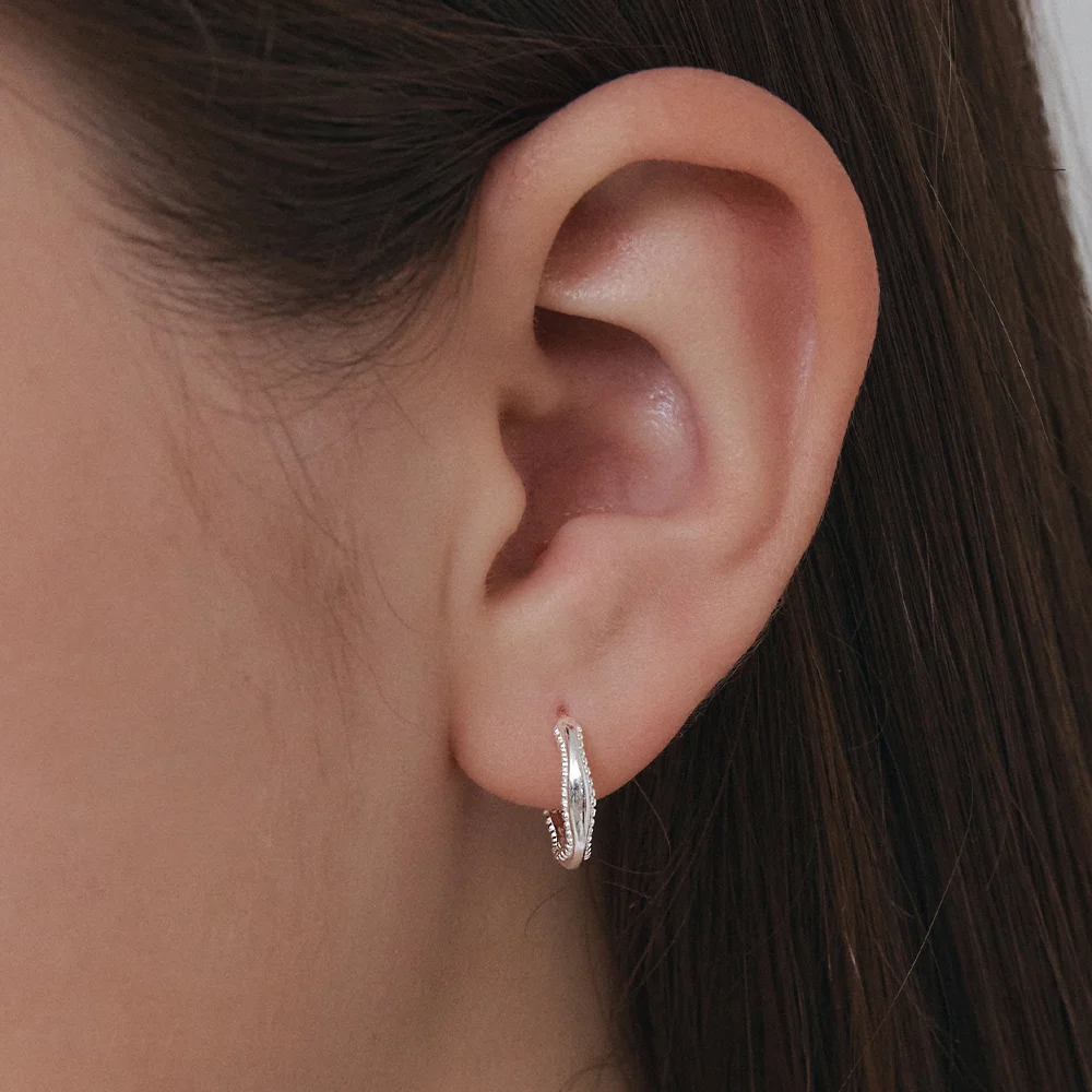 Silver Lace Earrings. EA1744