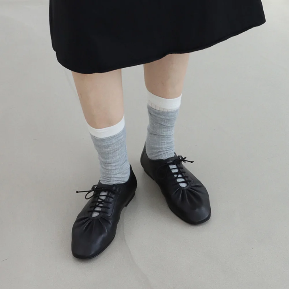 Soft laceup flat_25504_black
