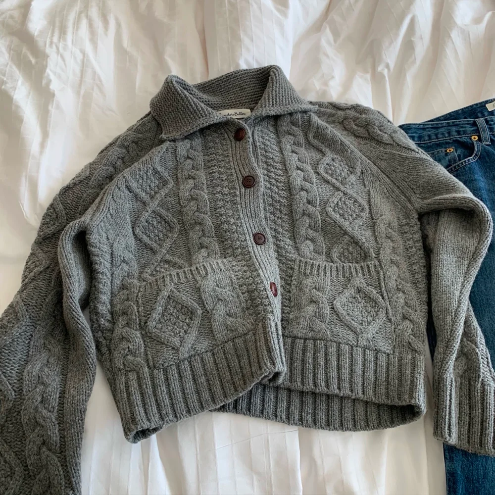 Boro Cable Cardigan - Grey