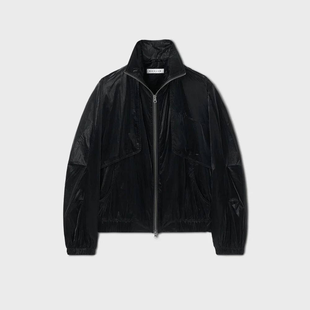 LOOSE FIT WIND BREAKER BLOUSON BLACK