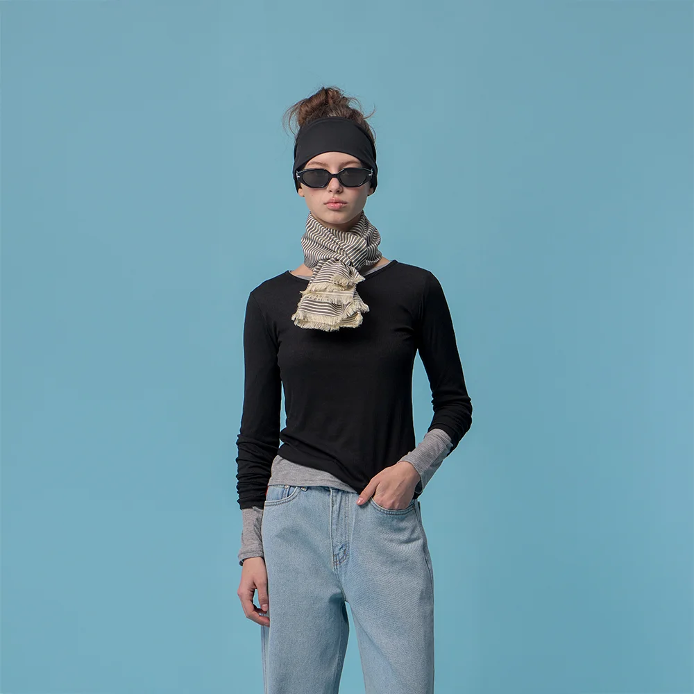 Layered T-shirt (Black)