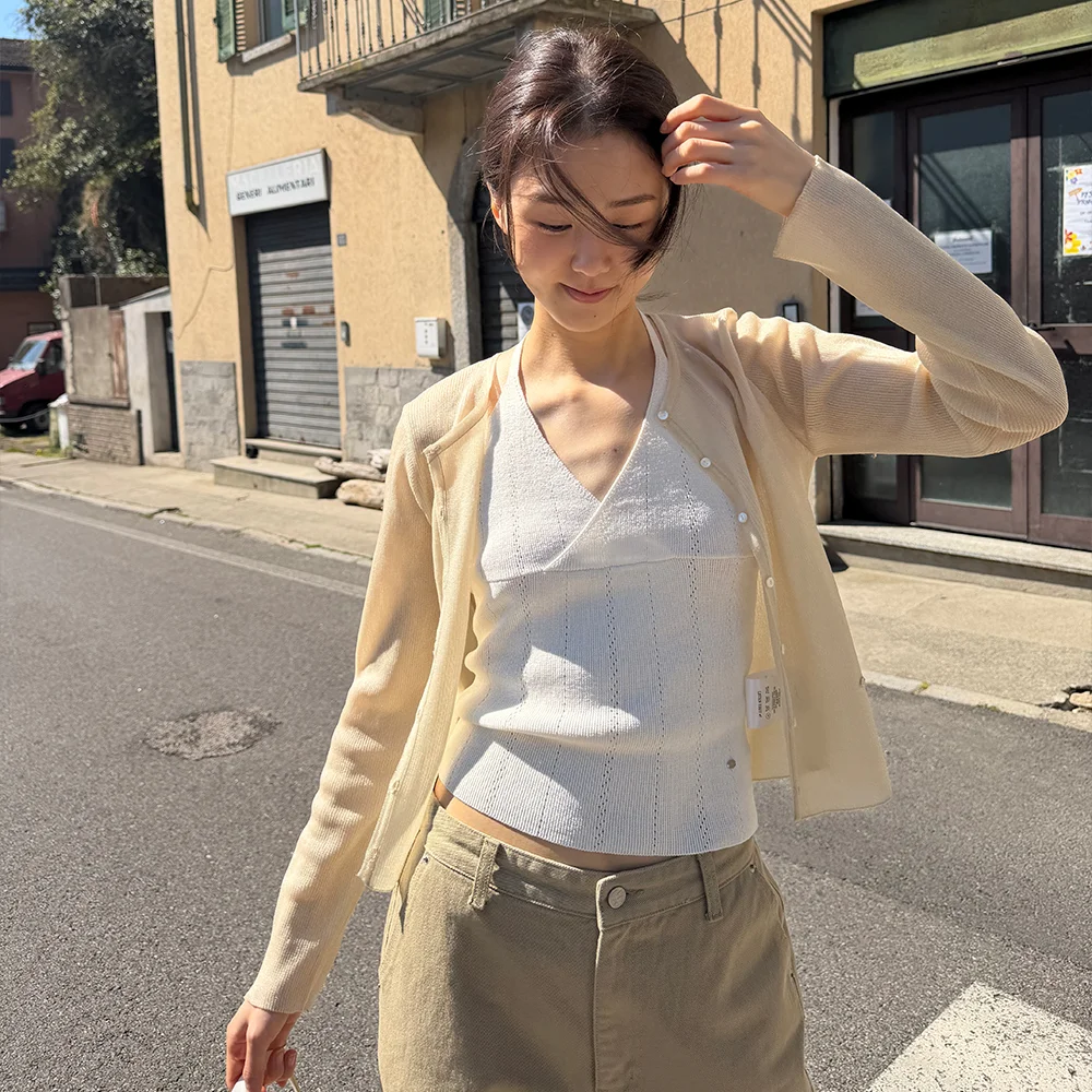 SHEER CARDIGAN (BUTTER)