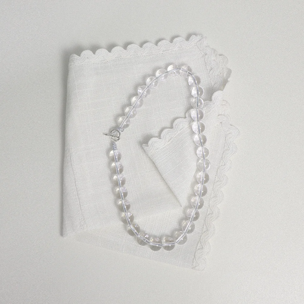 Glacier beads 925 silver necklace