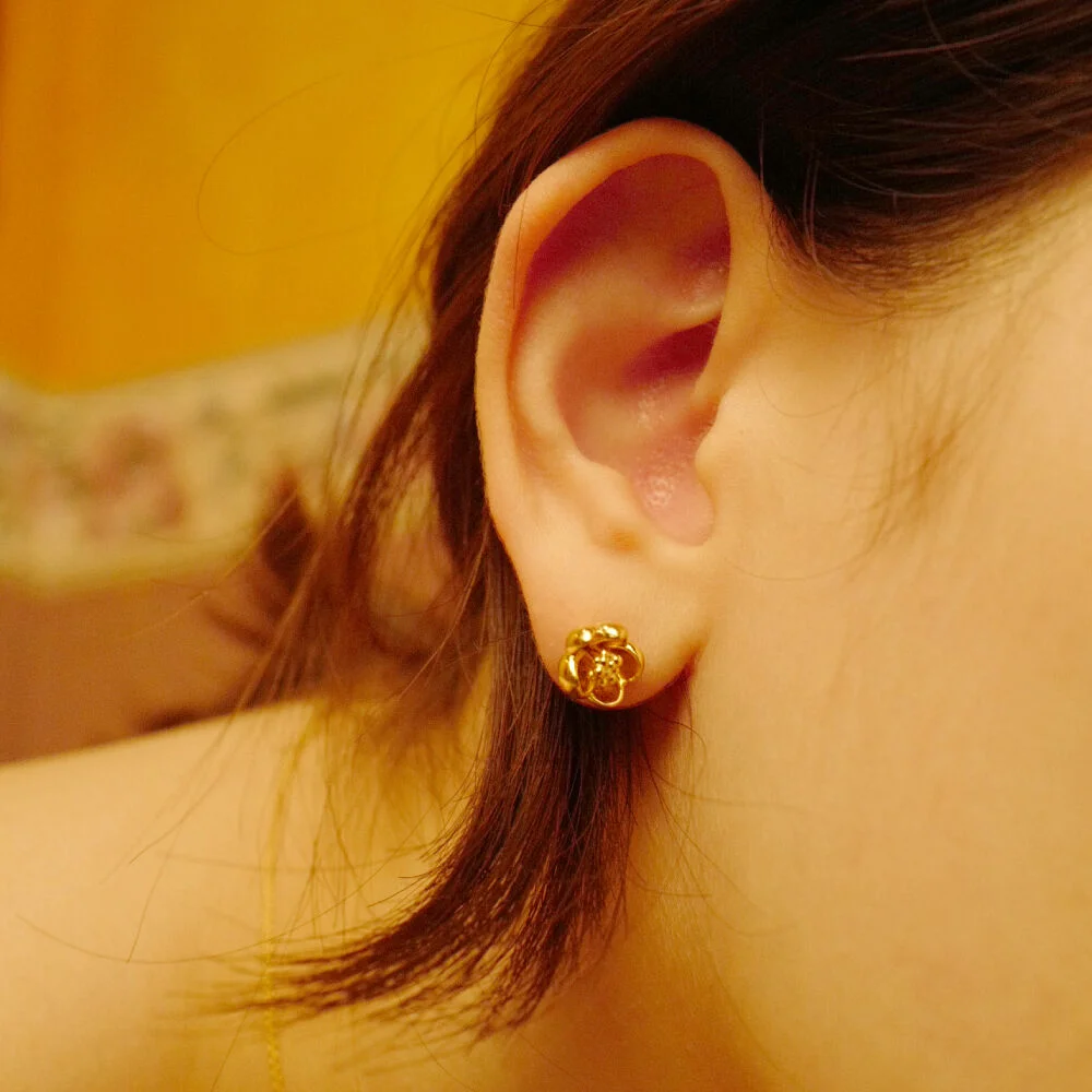 camellia earring