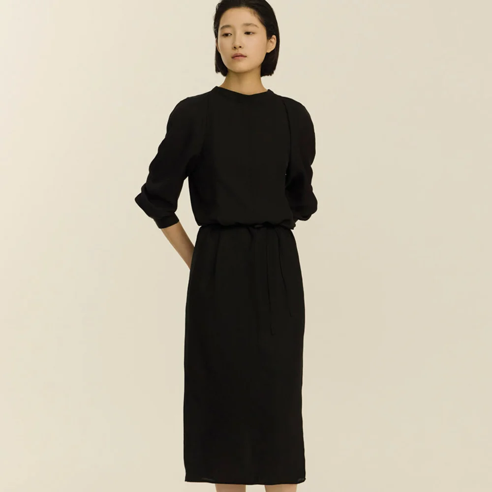 glossy long one-piece_black