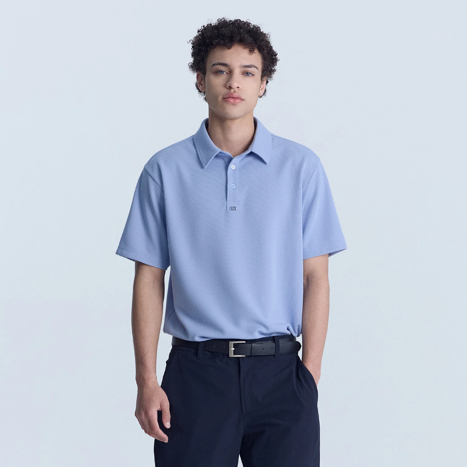 AIR WAFFLE POLO BLUE