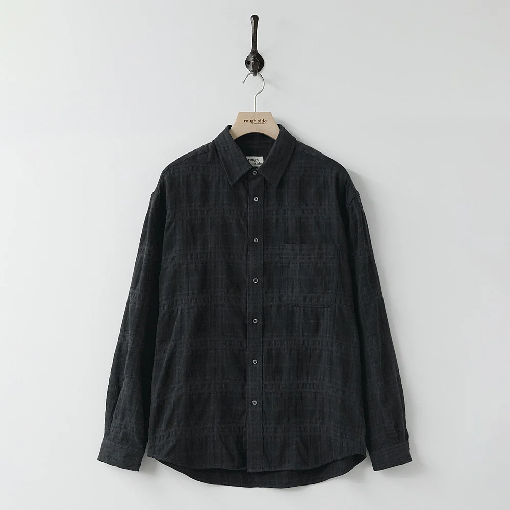 Primary Shirt Charcoal Check