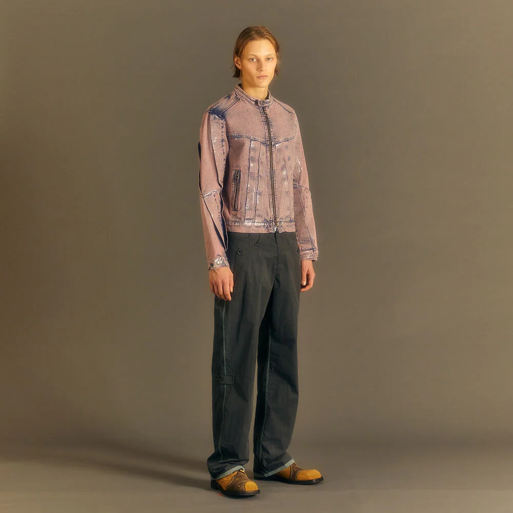 CRACK NYLON INSIDE-OUT TROUSER apa673m(SKY BLUE)