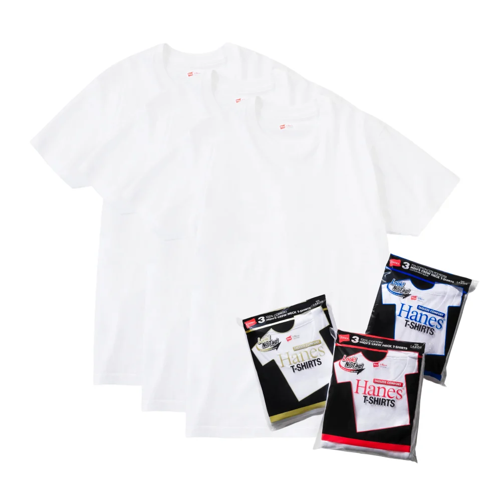 HANES Hanes 3P 圓領 T恤(RED/BLUE/GOLD)