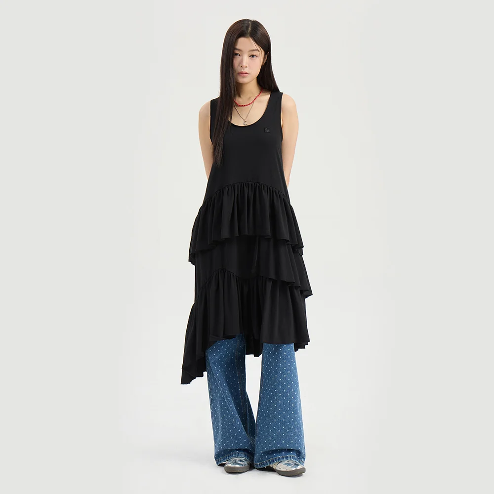 Chouetties by LUCKY CHOUETTE Sleeveless Teard Dress (black) LADAX26320BKX
