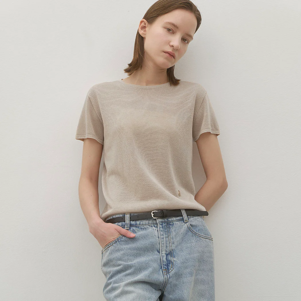 ESSENTIAL ARBOIS SHORT SLEEVE KNIT(T-6868)