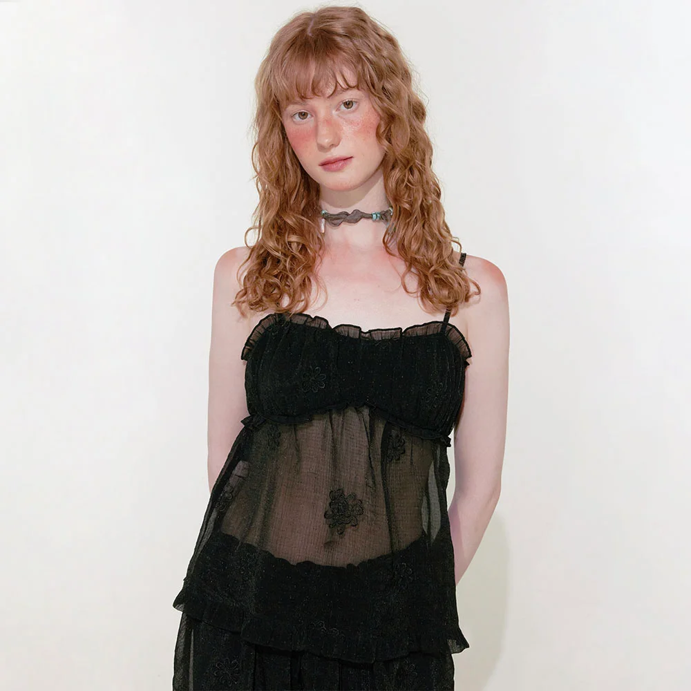 Chloe See Through Sleeveless (Black)