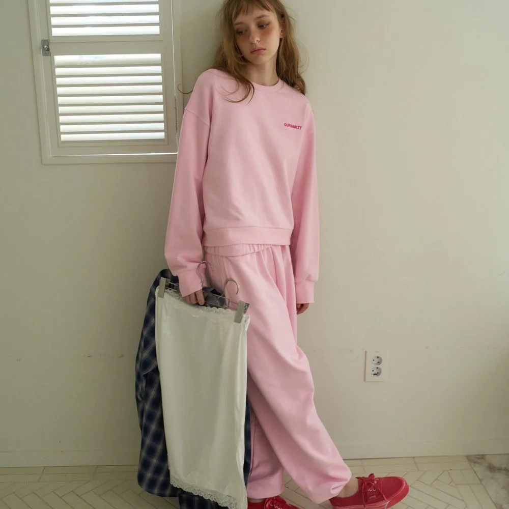 Crayon Saalty Sweatshirt / Pink