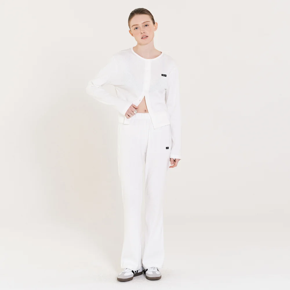 Small Logo Punching Sweatpants 白色