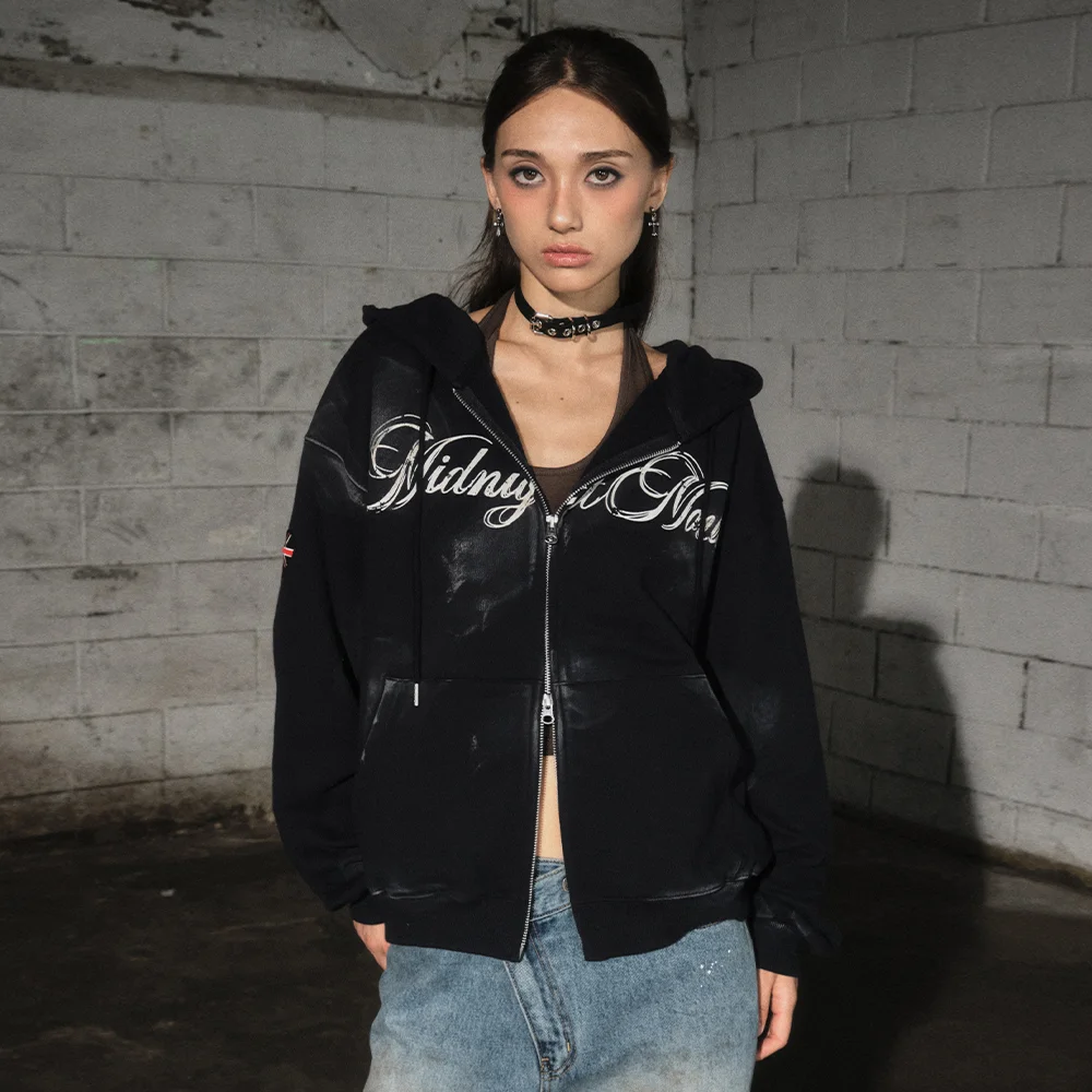 pt hood zip up (navy)