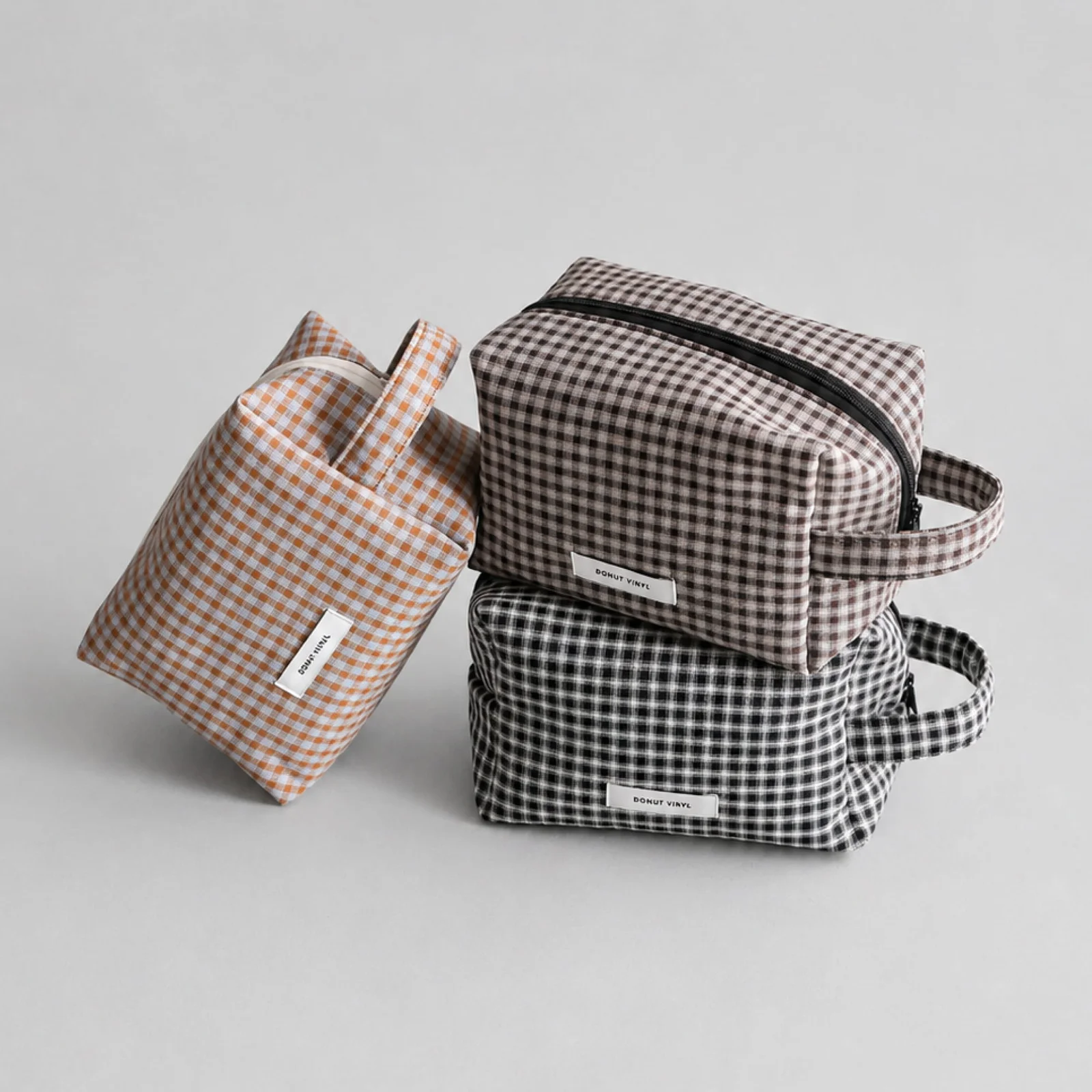 check handle cube pouch - L Size (5colors)