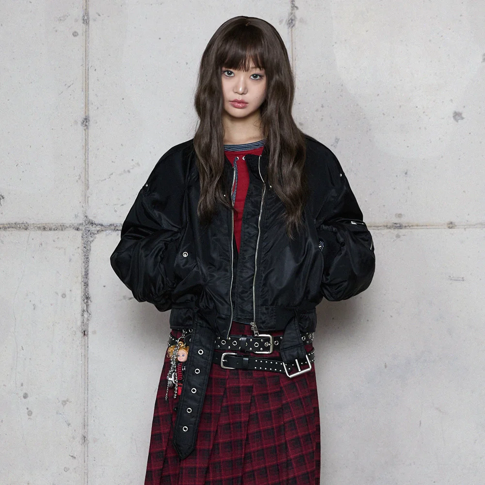 PINCHED BLOUSON JACKET BLACK BR4WZ002