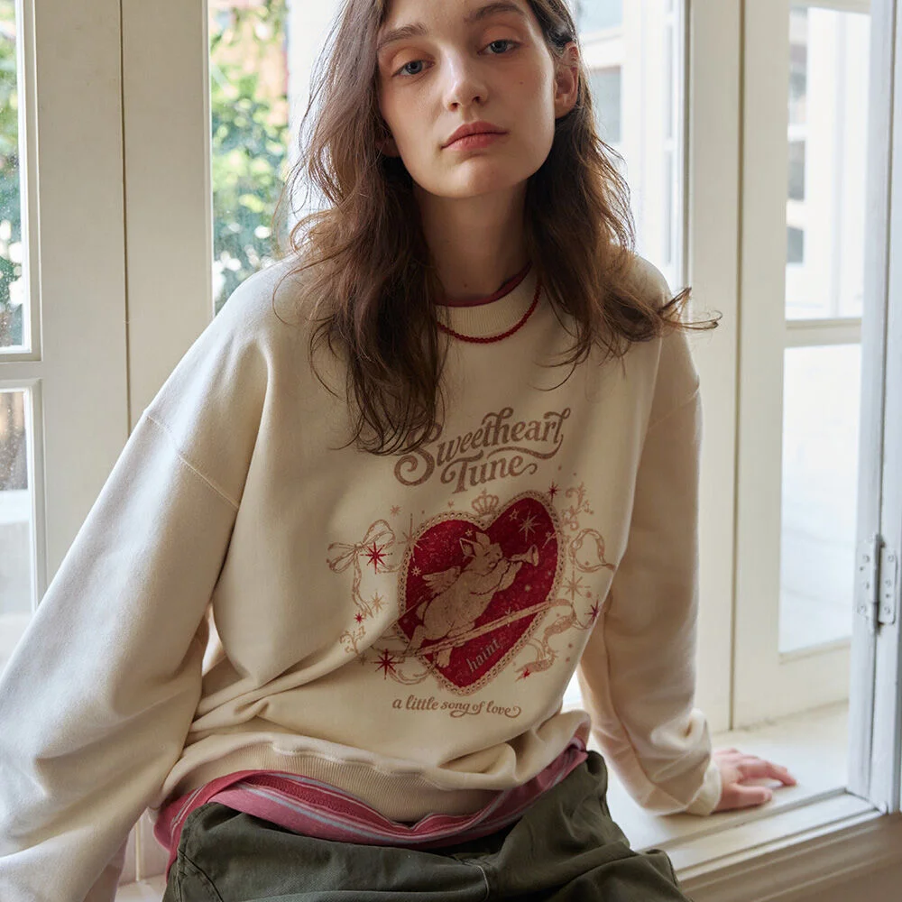 SWEET BUNNY OVERSIZED SWEATSHIRT 2COL_IVORY