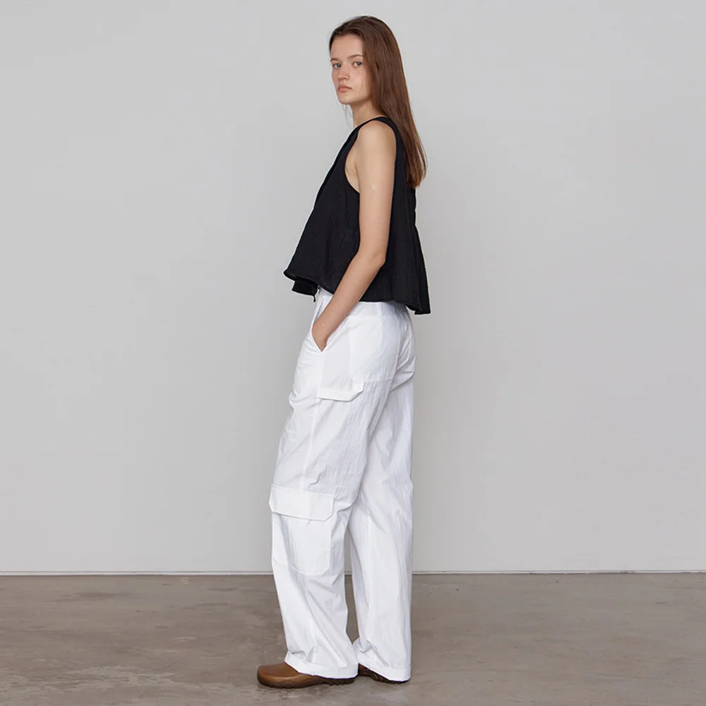 3-pocket cargo pants - white