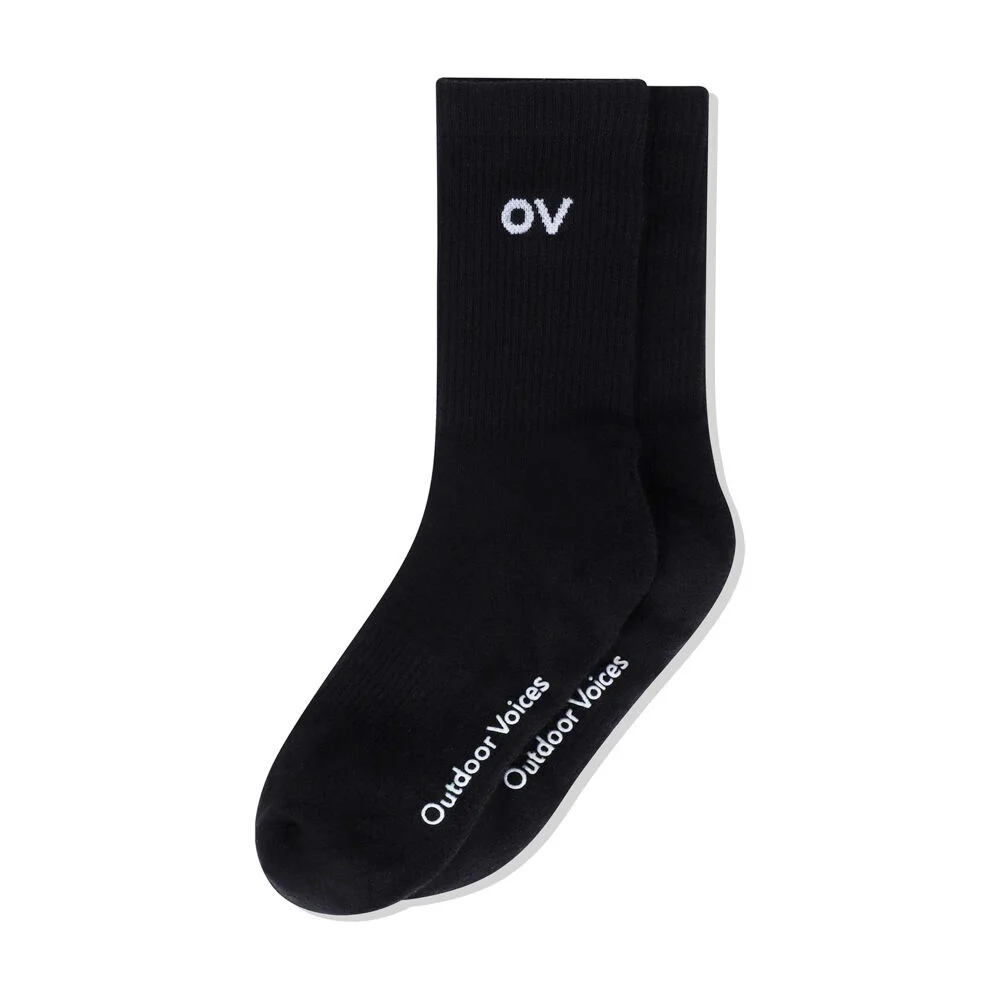 OV LOGO CREW SOCKS (BLACK)