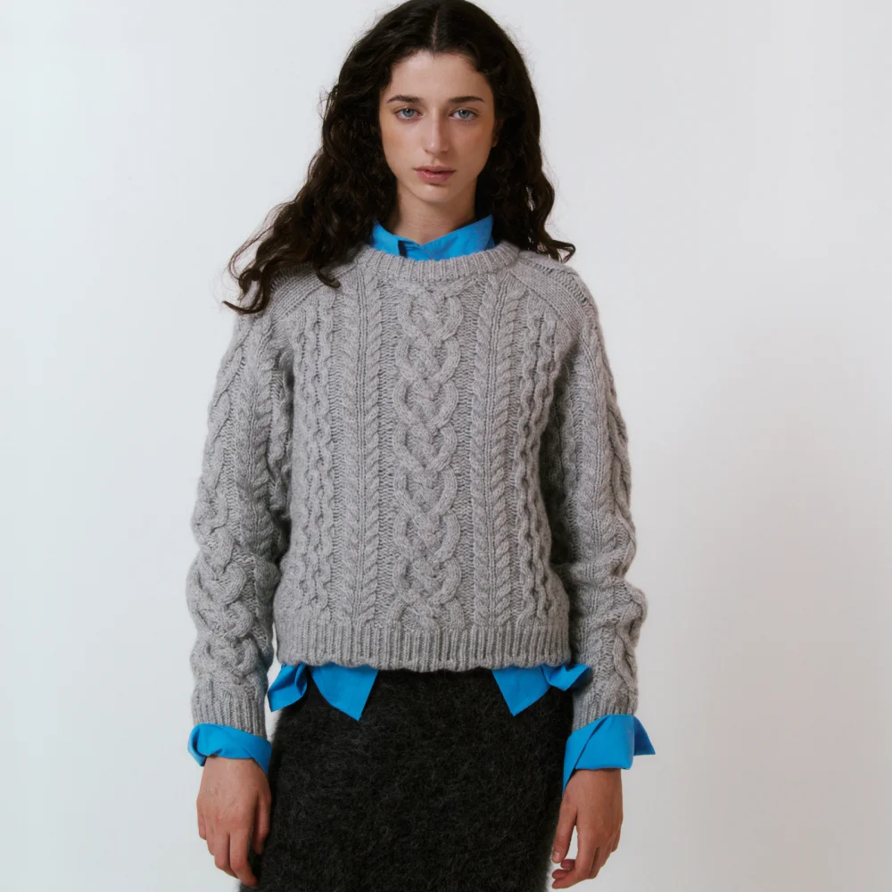 Carmen Cable Knit (Grey)