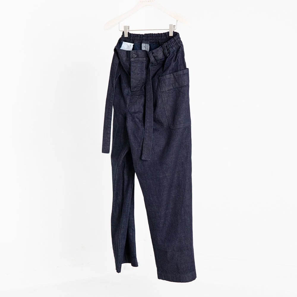 DENIM POCKET WIDE PANTS (INDIGO)