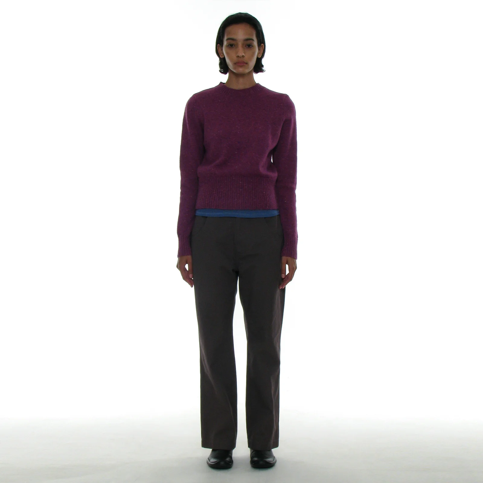 DOUBLE WAIST CHINO PANTS_CHARCOAL