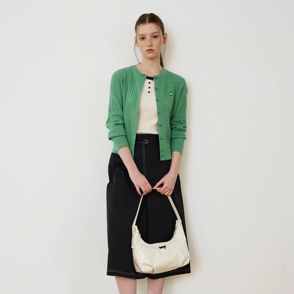 女裝 日常 小 Hobo Bag 白色