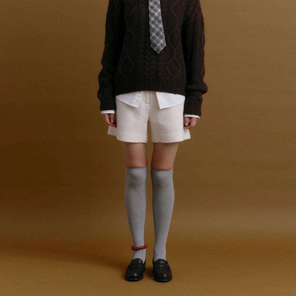 BOUCLE SHORT PANTS (sand ivory)